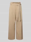 Spodnie damskie - Spodnie z zakładkami z mieszanki wiskozy, krój regular fit, model 'MARSA' - miniaturka - grafika 1