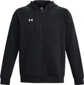 Bluzy męskie - Bluza męska Under Armour Rival Fleece FZ Hoodie czarna 1379767 001-2XL - miniaturka - grafika 1