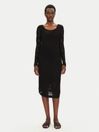 Sukienki - Morgan Sukienka dzianinowa 251-RMPIMA M Czarny Slim Fit - miniaturka - grafika 1