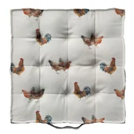 Meble modułowe i akcesoria - Dekoria Siedzisko Kuba na krzesło brązowe kurki na kremowym tle 40 × 40 × 6 cm Flowers 210-141-80 - miniaturka - grafika 1