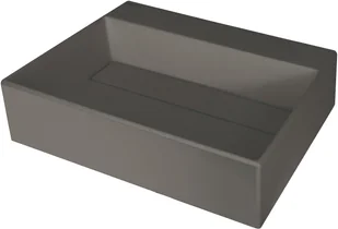 Umywalka nablatowa Deante Correo 40x50 cm prostokątna antracyt metalik CQR_TU5M - Umywalki - miniaturka - grafika 1