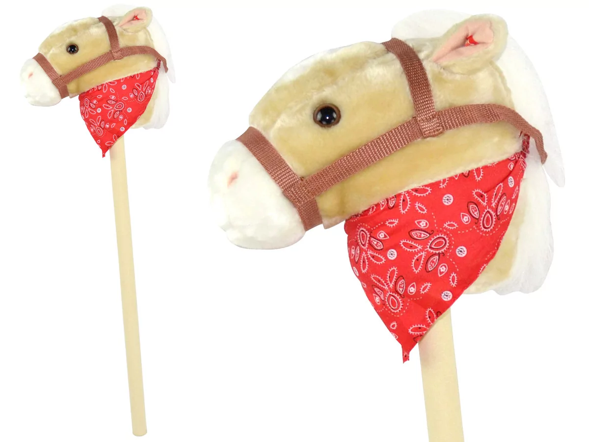 KONIK Na Patyku GŁOWA Na Kiju z Dźwiękiem KOŃ Do Galopowania HOBBY HORSE