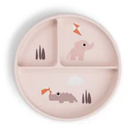 Miseczki i talerzyki dla dzieci - Done by Deer Talerzyk z Przyssawką Sitick&Stay Playground Powder - miniaturka - grafika 1