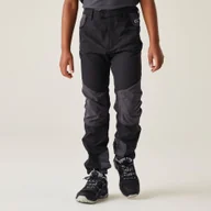 Spodnie i spodenki dla chłopców - Regatta Spodnie dziecięce trekkingowe Tech Mountain Czarno-szary, Rozmiar: 176 cm - miniaturka - grafika 1