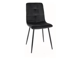 Krzesło tapicerowane IVO VELVET czarne welur SIGNAL - Krzesła - miniaturka - grafika 1