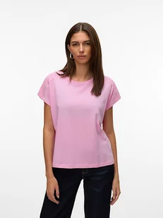 Vero Moda Koszulka w kolorze jasnoróżowym - Koszulki i topy damskie - miniaturka - grafika 1