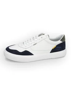Camel Active Skórzane sneakersy "Sand" w kolorze biało-granatowym - Trampki męskie - miniaturka - grafika 1