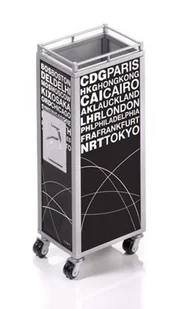 TROIKA MINI TROLLEY pojemnik na długopisy Metal Czarny, Biały - Przyborniki na biurko - miniaturka - grafika 1