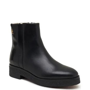 Tommy Hilfiger Skórzane botki CREPE LOOK - Botki damskie - miniaturka - grafika 1