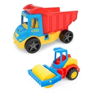 Zabawki interaktywne dla dzieci - Multi Truck samochód auto  z walcem  pojazd budowlany Wader 32249 - miniaturka - grafika 1