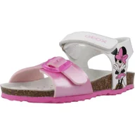 Sandały damskie - Sandały Geox Model B Sandal Chalki Girl Kolor Biały - miniaturka - grafika 1