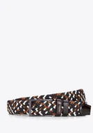 Paski - Trójkolorowy męski pasek z materiałowej plecionki multikolor - miniaturka - grafika 1