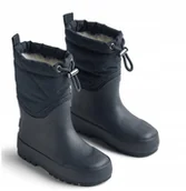 Buty dla dziewczynek - Wheat Kalosze Dziecięce Granatowe Ocieplane 23 Frd - miniaturka - grafika 1