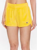 Spodenki damskie - Champion Szorty sportowe 116258 Żółty Regular Fit - miniaturka - grafika 1