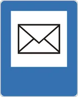 Wyposażenie miejsc publicznych - Znak drogowy informacyjny D-25 Poczta - miniaturka - grafika 1