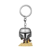 Breloczki dla dzieci - Funko POP!, Figurka kolekcjonerska, brelok The Mandalorian With Blaster - miniaturka - grafika 1