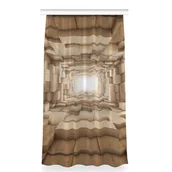 Zasłony - Zasłona gotowa do salonu 150x280 Abstrakcja drewno, Fabricsy - miniaturka - grafika 1