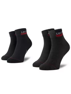Levi's Zestaw 2 par niskich skarpet unisex 37157-0148 Czarny - Skarpetki dla dzieci - miniaturka - grafika 1