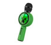 Słuchawki bluetooth - OTL Technologies Minecraft Creeper PopSing LED Light Up Wireless Karaoke 5W Zielony - miniaturka - grafika 1