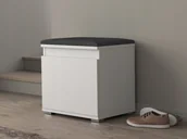 Szafki na buty - Szafka na buty z siedziskiem Nevada 50 Biała - miniaturka - grafika 1