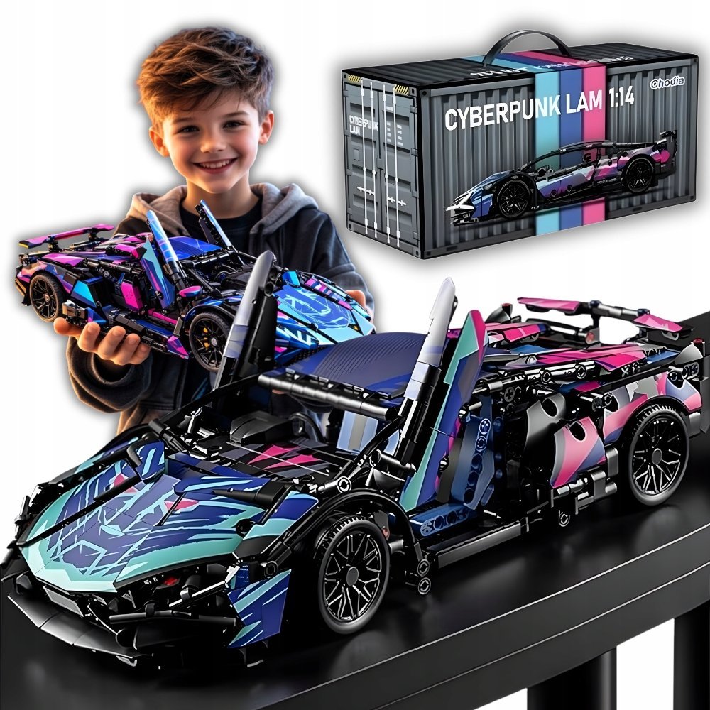 Klocki Chodia Cyberpunk Lamborghini 1:14 1314 Elementów Auto