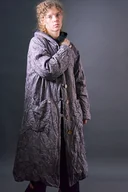 Płaszcze damskie - Ocieplany płaszcz impregnowany plisowany/gnieciony - miniaturka - grafika 1