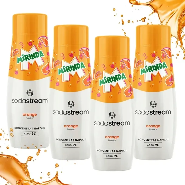 4x Syrop Do Saturatora Sodastream Mirinda Koncentrat 440ml Do 9 L Napoju