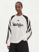 Bluzki damskie - adidas Bluzka House Of Tiro KC4007 Biały Loose Fit - miniaturka - grafika 1