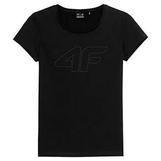 Koszulki i topy damskie - 4F Koszulka damska, Głęboki czarny, L - grafika 1