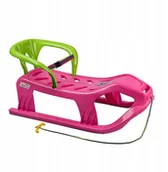 Sanki i ślizgacze - Sanki z Oparciem dla Dzieci Plastikowe Różowe Solidne MARMAT 50 kg - miniaturka - grafika 1