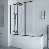 Parawany nawannowe - VENTE-UNIQUE Parawan nawannowy składany z metalu w kolorze matowym czarnym w industrialnym stylu – 120 × 140 cm – DISTRICT - miniaturka - grafika 1