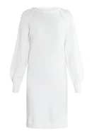 Sukienki - caspio Damska sukienka z dzianiny 11025367-CA06, biała, M/L, biały, M-L - miniaturka - grafika 1