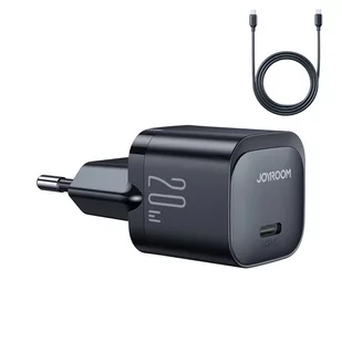 Ładowarka sieciowa Joyroom JR-TCF02 USB-C PD 20W + kabel USB-C - czarna - Ładowarki do telefonów - miniaturka - grafika 1