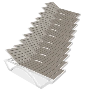 10x Leżak LOMBOK White Taupe - Focus Garden - Leżaki ogrodowe - miniaturka - grafika 1
