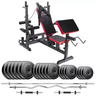 Zestaw Do Ćwiczeń 160Kg Z Ławką Treningową Ph 20C - Ławka, Sztanga, Gryf Łamany, Obciążenia, Hantle - Ławki treningowe - miniaturka - grafika 1