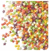 Dodatki do ciast w proszku - POSYPKA NA TORT CUKROWA DEKORACJE URODZINY GWIAZDKI BIAŁY ZIELONY MIX 1kg - miniaturka - grafika 1