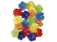 Dekoracje i nakrycia stołu na imprezę - Płatki kwiatów Hibiskus - kolorowe - 18 szt. - miniaturka - grafika 1