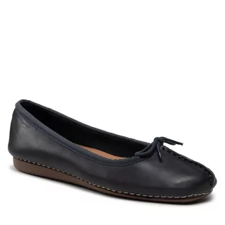 Baleriny - Clarks Baleriny Freckle Ice 203529324 Navy Leather - grafika 1