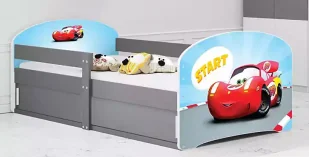 Parterowe łóżko dla chłopca autko ze schowkiem 80x160 L9-D33 - Łóżka dla dzieci i młodzieży Parterowe łóżko dla chłopca autko ze schowkiem 80x160 L9-D33 - Łóżka dla dzieci i młodzieży - miniaturka - grafika 1