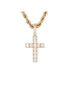 ICED STUFF Zawieszka Micro Diamond Cross Złoty