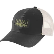 Czapki i chusty sportowe męskie - Czapka z daszkiem Carhartt Canvas Workwear Patch Cap N04 czarny - miniaturka - grafika 1