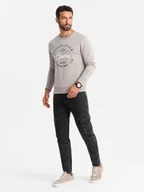 Spodnie męskie - Jeansowe spodnie cargo Slim Fit czarne V2 OM-PADP-0176 XL - miniaturka - grafika 1