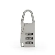 Walizki - Mini kłódka z kodem bagażowym, walizka, plecak, teczka, 3-cyfrowy kod, wzmocnione bezpieczeństwo w podróży, kłódka ze stopu cynku, kolor srebrny - miniaturka - grafika 1