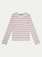 Bluzki damskie - United Colors Of Benetton Bluzka 3XMLC10JJ Kolorowy Slim Fit - miniaturka - grafika 1
