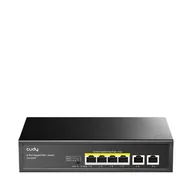 Switche - Cudy GS1006P łącza sieciowe Nie zarządzany Gigabit Ethernet (10/100/1000) Obsługa PoE Czarny GS1006P - miniaturka - grafika 1
