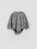 Body dla niemowląt - Reserved - Bawełniane body - jasnoszary - miniaturka - grafika 1