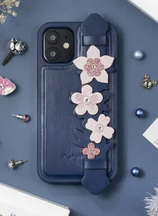 Kingxbar Sweet Series żelowe etui ozdobione oryginalnymi Kryształami Swarovskiego z podstawką iPhone 12 Pro / iPhone 12 niebieski - Etui i futerały do telefonów - miniaturka - grafika 12