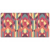 Podkładki na biurko - Duża mata na biurko Kolorowe geometryczne linie 120x60 cm - miniaturka - grafika 1