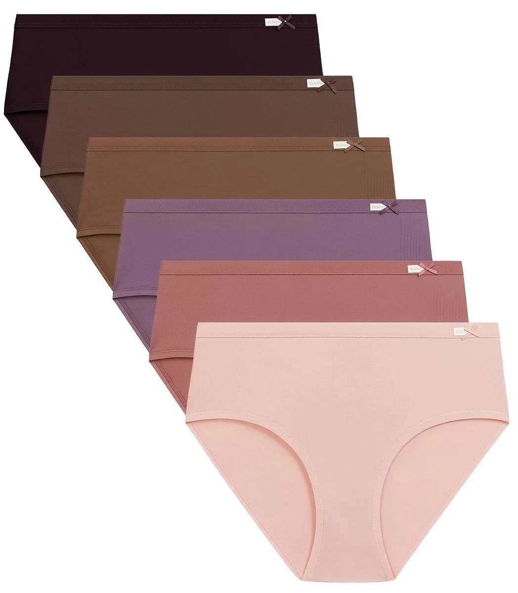 Klasyczne figi majtki damskie z bawełny ATLANTIC 6CLP-004 KOLORY 6-PACK L