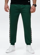 Spodnie męskie - Spodnie dresowe PIT BULL OLDSCHOOL POWERS zielone (bottle green)-L - miniaturka - grafika 1